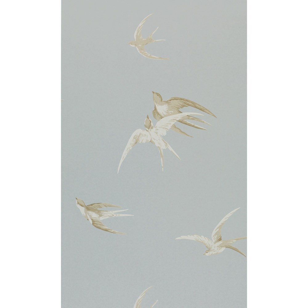 Swallows Wallpaper 104 by Sanderson in Silver Grey